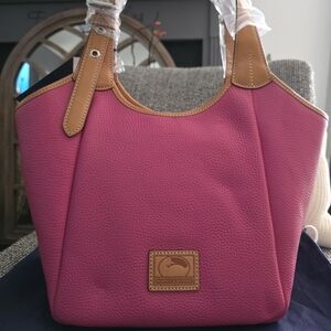Dooney & Bourke Pink Leather Tote Bag